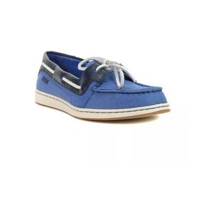 Sperry Starfish leather and denim boat shoe